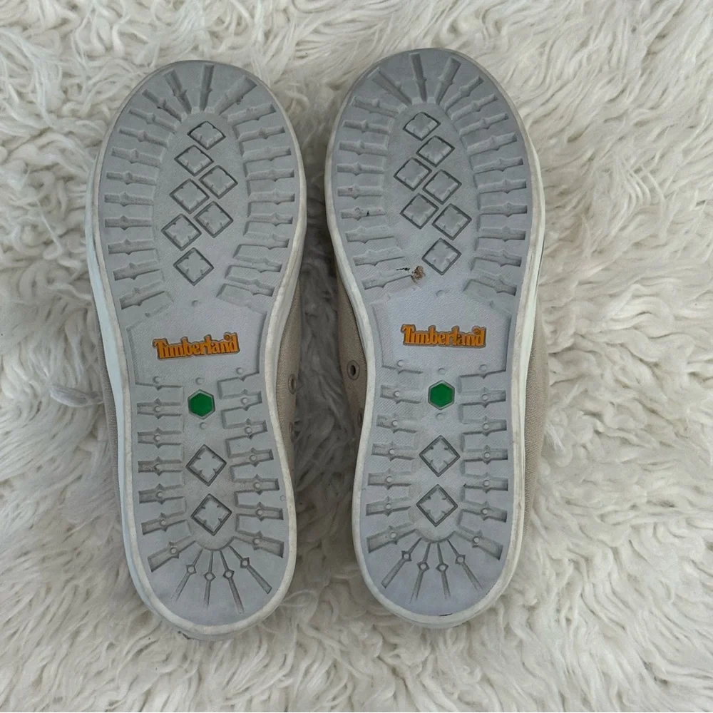 Timberland Tan and White Mid-Top Sneakers - Picture 7 of 8